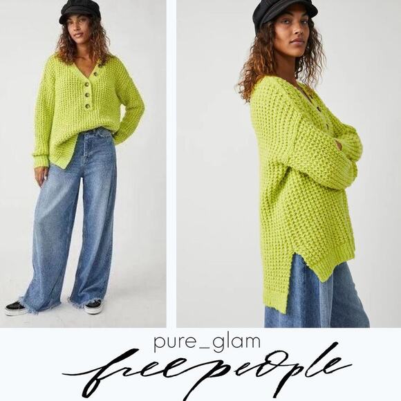 Free People chunky thermal sweater - Picture 2 of 5